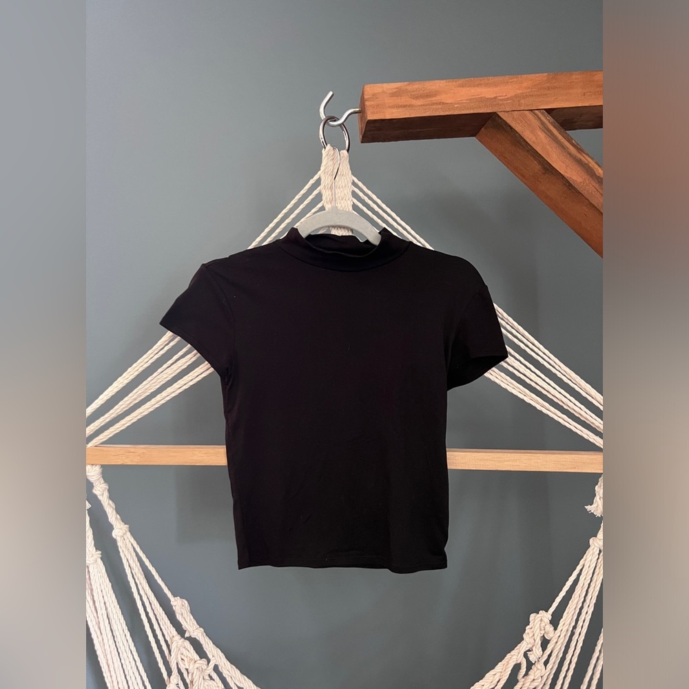 YMI Mock Neck Top Black